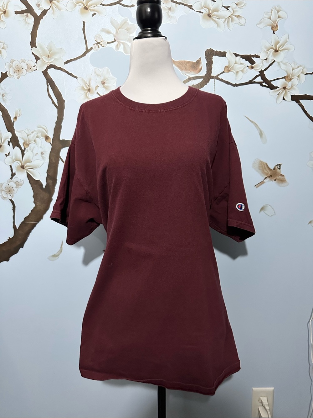 Champion Maroon Short Sleeve Crewneck Tee